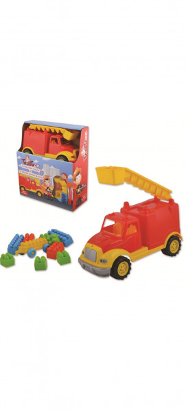 Masina pompieri 30 cm cu 36 piese constructie, in cutie Ucar Toys UC102 - Img 4
