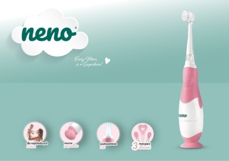 Neno Denti Pink - periuta de dinti electrica de la 3 la 36 luni - Img 2