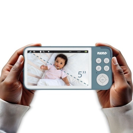 Neno Vedo Blue Baby monitor video cu ecran mare de 5’’ - Img 6