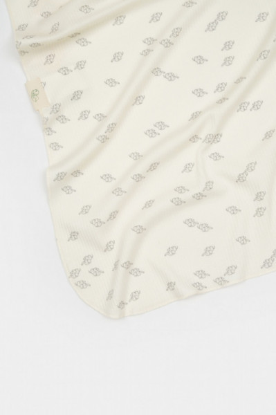 Paturica Printed, BabyCosy, 50% modal+50% bumbac, Ecru, 85X85 cm - Img 2