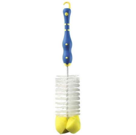 Perie pentru biberoane cu maner antialunecare, 0+ luni, nip 37010 - Img 5