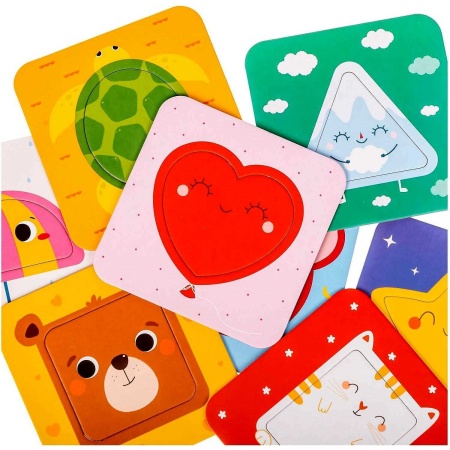 Puzzle Formele jucause, 8 piese, 11x11 cm Mimorello EK6665 - Img 4
