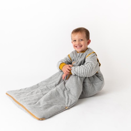 Sac de dormit cu maneca lunga detasabila Gray Mottled Stripes 130 cm 2.5 Tog - Img 4