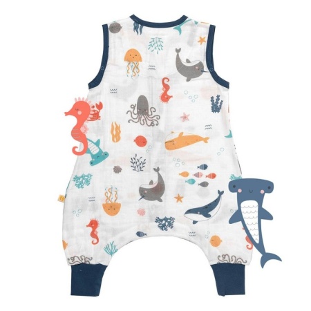 Sac de dormit cu picioruse Bamboo Under the Sea 70 cm 0.5 Tog - Img 2