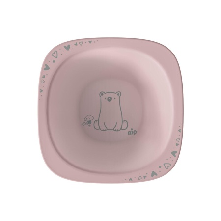 Set 2 castroane nip® Green pentru mancarea copiilor cu motive gravate laser, din materiale naturale regenerabile, fara BPA, fara melamina, lavabile in masina de spalat vase, Made in Germany, 4+ luni, roz, nip 38843 - Img 4
