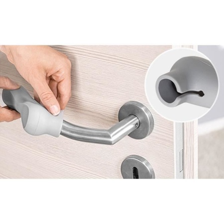Set 2 protectii clanta usa, din silicon, acoperire completa, Reer HandleGuard 70071 - Img 4