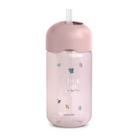 Sticla de apa fara picurare, Bears, 340 ml, roz, Suavinex - Img 2