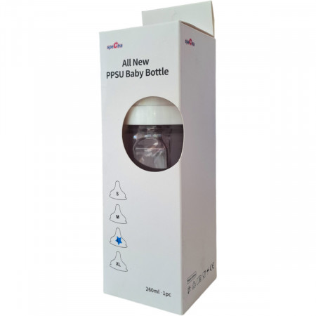 Biberon anticolici premium cu tetina L, bleu (260 ml) - Img 3