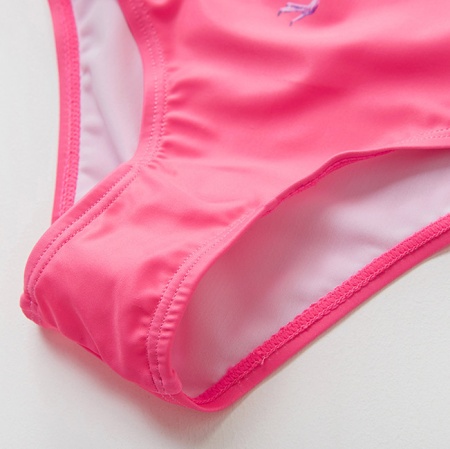 Costum de baie Roz bombon cu flamingo Drool - Img 3