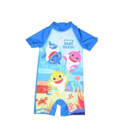 Costum de baie UV cu maneci scurte si fermoar Baby Shark EPLUSM EPMBS5244061 - Img 4