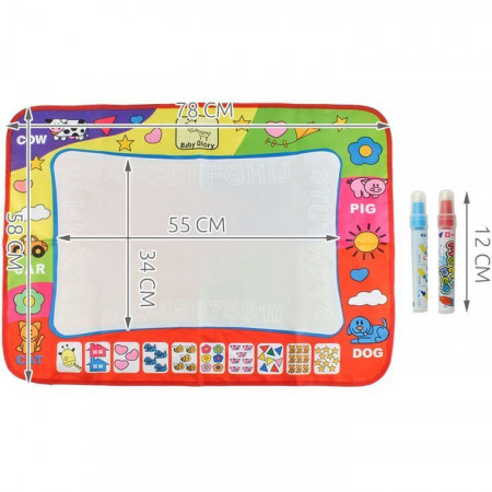 Covoras pentru desen cu apa, 2 markere incluse 78x58 cm Iso Trade MY17429 - Img 2