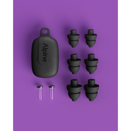 Dopuri de urechi cu filtru muzical profesional pentru festivaluri si concerte, 3 dimensiuni incluse (S/M/L), protectie zgomote SNR 21dB, reutilizabile, negre, ALPINE PartyPlug PRO 2025 ALP20060 - Img 2