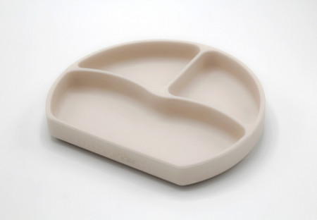 Farfurie din silicon cu 3 compartimente pentru auto-diversificare BabyJem (Culoare: Roz) - Img 3