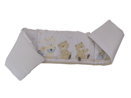 Lenjerie MyKids Teddy Play Bej 5+1 Piese M1 140x70 cm - Img 3