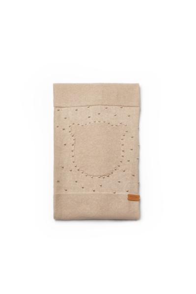 Paturica cu ursulet pentru nou nascut, 100% bumbac organic, TeddyBear, BabyCosy, maro - Img 2