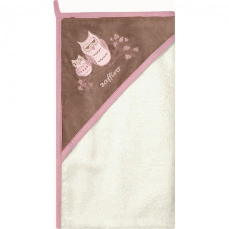 Prosop de baie cu gluga imprimeu velur 80 x 80 cm Womar Zaffiro AN-OW-01 - Img 3