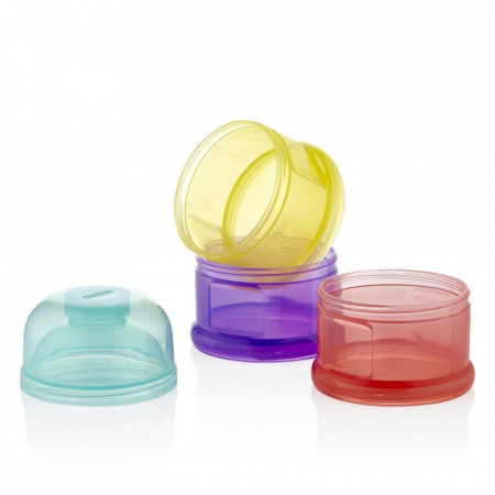 Recipient lapte praf BabyJem cu 3 compartimente (Culoare: Alb) - Img 4