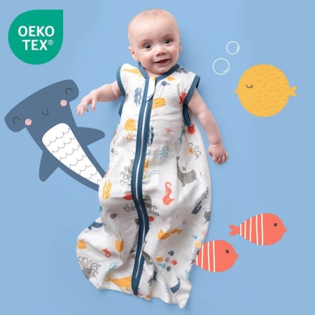 Sac de dormit Bamboo Under the Sea 70 cm 0.5 Tog - Img 3