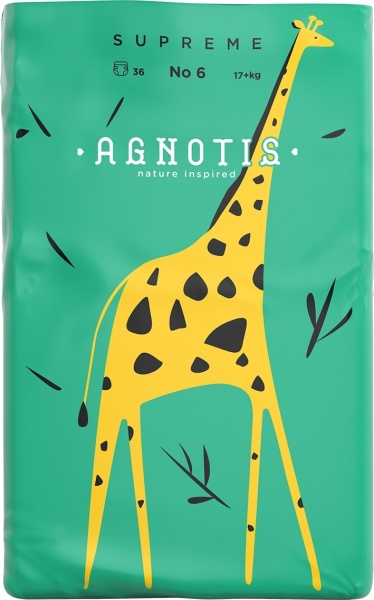 Scutece hipoalergenice Supreme Agnotis, marimea nr. 6, 17+ kg, 36 bucati - Img 3