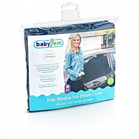Set 2 bucati parasolar auto BabyJem Sun Shade Cover (Model: 82x50 cm) - Img 3
