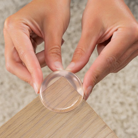 Set 4 protectii universale pentru colturi, din plastic transparent, cu banda adeziva, rezistente la muscaturi, fara PVC, Reer 82049 - Img 4