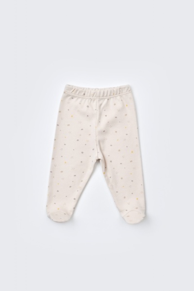 Set 5 piese pentru nou nascut - 100% bumbac organic - Crem cu buline, BabyCosy - Img 2