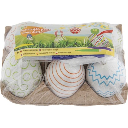 Set 6 oua de colorat pentru Paste cu 4 carioci colorate Grafix GR810034A - Img 3