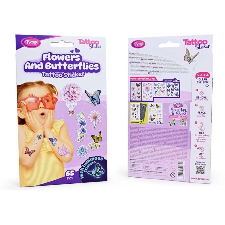 Set 65 tatuaje temporare tip autocolante Flori si Fluturi Tytoo KOPXX1800016 - Img 2