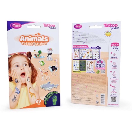 Set 69 tatuaje temporare tip autocolante Animale Tytoo KOPXX1800011 - Img 3