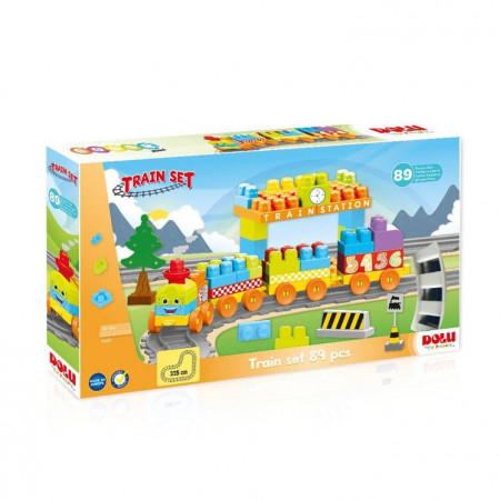 Set de constructii cu trenulet - 89 piese - Img 2