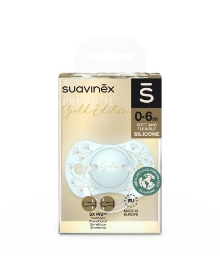Suzeta fiziologica SX Pro din silicon 0-6 luni Albastru Gold Premium - Img 4
