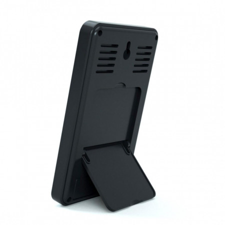 Termometru si higrometru digital de camera, ceas cu alarma, memorie, suport expandabil, negru, AirBi FRAME BI1050 - Img 4