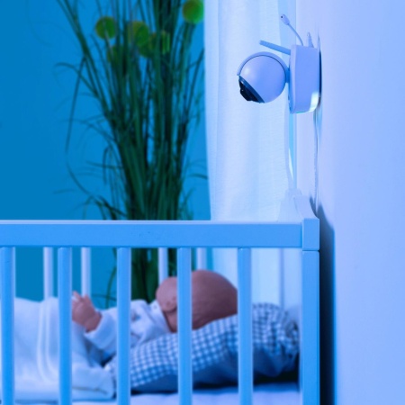 Video monitor digital pentru bebelusi cu camera rotativa si urmarire inteligenta a miscarii, REER BabyCam XL 80440 - Img 3