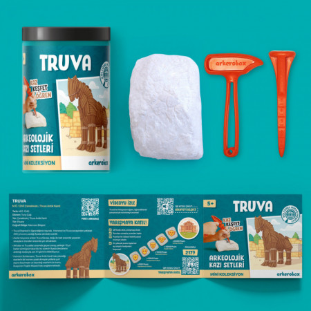 Arkerobox - Mini set arheologic educational si puzzle 3D, Grecia Antica, Calul Troian - Img 4