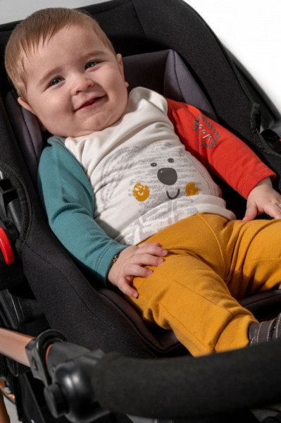Compleu 2 piese Dogs pentru baietei, Tongs baby (Culoare: Mustar, Marime: 6-9 luni) - Img 6