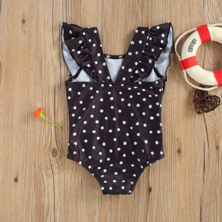 Costum de baie cu bulinute alb/negru Drool - Img 2
