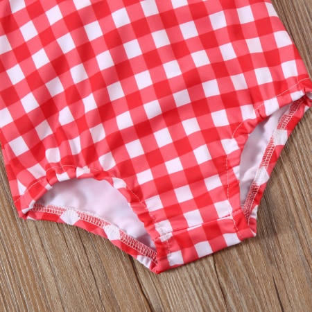 Costum de baie cu patratele rosii si bentita Drool - Img 5