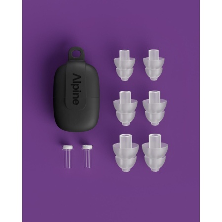 Dopuri de urechi cu filtru muzical profesional pentru festivaluri si concerte, 3 dimensiuni incluse (S/M/L), protectie zgomote SNR 21dB, reutilizabile, transparente, ALPINE PartyPlug PRO 2025 ALP20057 - Img 2