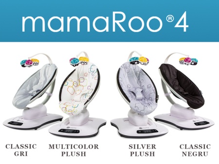 Fotoliu Balansoar Bebelusi 4MOMS MamaRoo 4.0 Classic Gri - Img 6