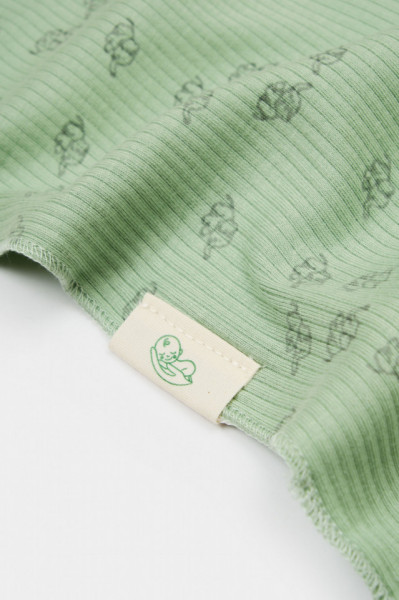 Paturica Printed, BabyCosy, 50% modal+50% bumbac, Verde, 85X85 cm - Img 2