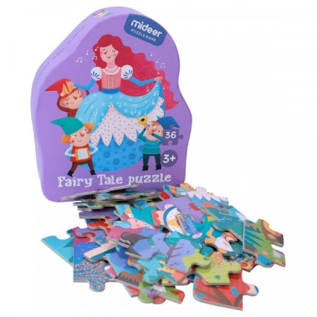 Puzzle poveste – Alba ca zapada, 36 piese Mideer MD3059 - Img 2