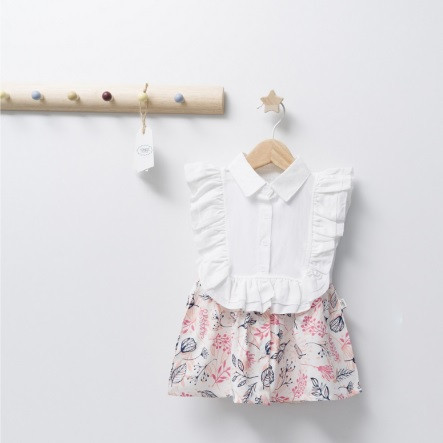 Rochita de fetita Barcelona, Tongs baby (Culoare: Roz, Marime: 24-36 luni) - Img 2