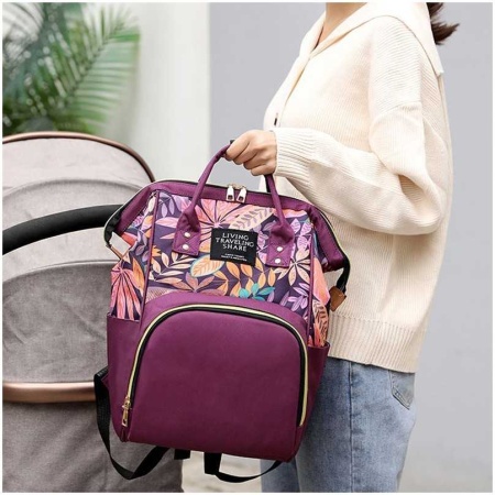 Rucsac multifunctional mamici Leaves Bambinice BN028 - Img 12