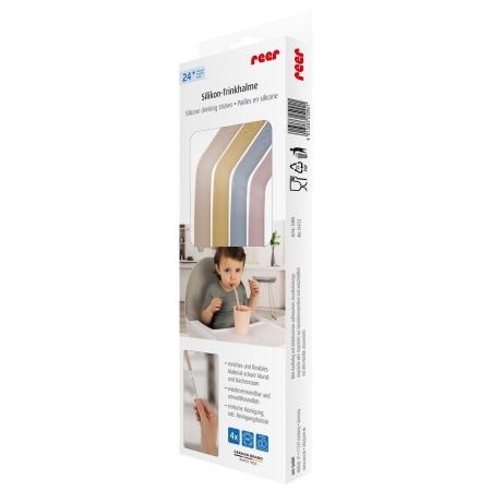 Set 4 paie de baut din silicon, cu perie de curatare, reutilizabile, 24+ luni, Reer 25092 - Img 3