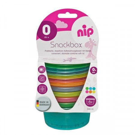 Set 6 boluri cu capac pentru alimente 0+ Nip 37063 - Img 2