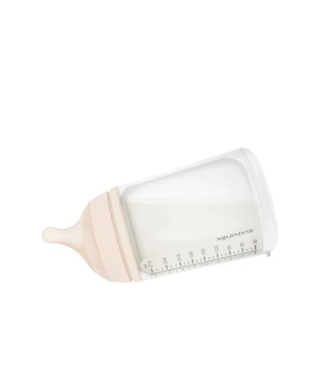 Set biberon anticolici 270 ml + tetina cu debit mediu + saculet silicon Zero Zero Suavinex - Img 4