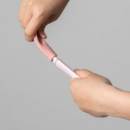 Set de lingurite 2 in 1 bebelusi Miniware Pre2PRO, 100% din materiale naturale biodegradabile, Pink Antioxidant - Img 3