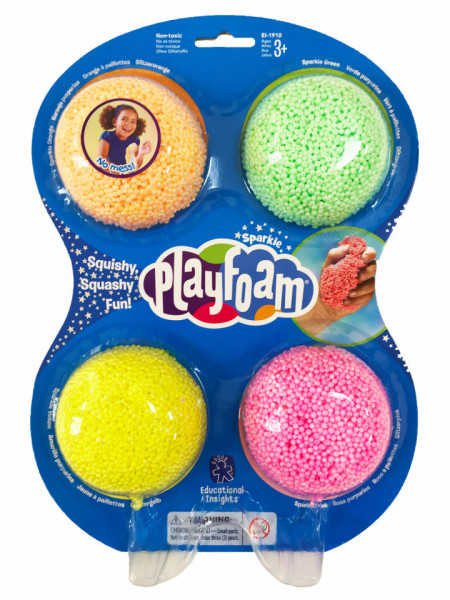 Spuma de modelat cu sclipici Playfoam™ - Set 4 culori - Img 2
