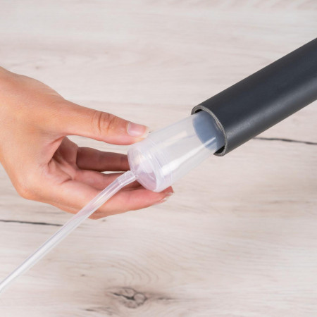 Aspirator nazal pentru bebelusi, cu adaptor pentru aspiratorul casnic, varf din silicon moale, sterilizabil la abur, saculet depozitare si 4 filtre, Reer 79149 - Img 3