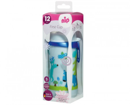 Cana First Cup Boy PP 330 ml, cu clip de prindere, 12+ luni, nip 35049 - Img 2